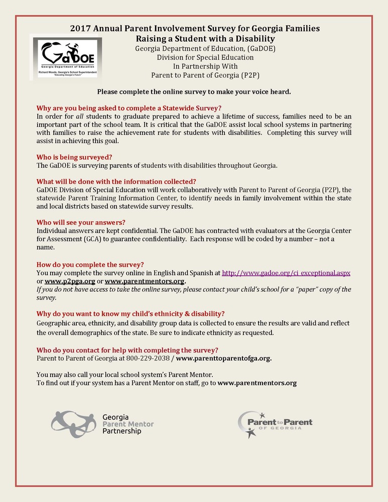 GaDOE Students With Disabilities Survey